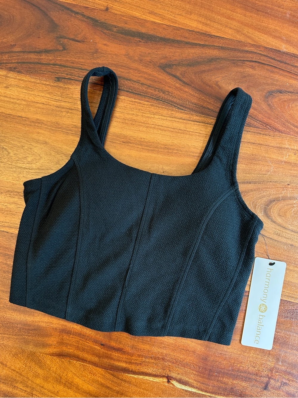 Black Knit Crop Tank Top